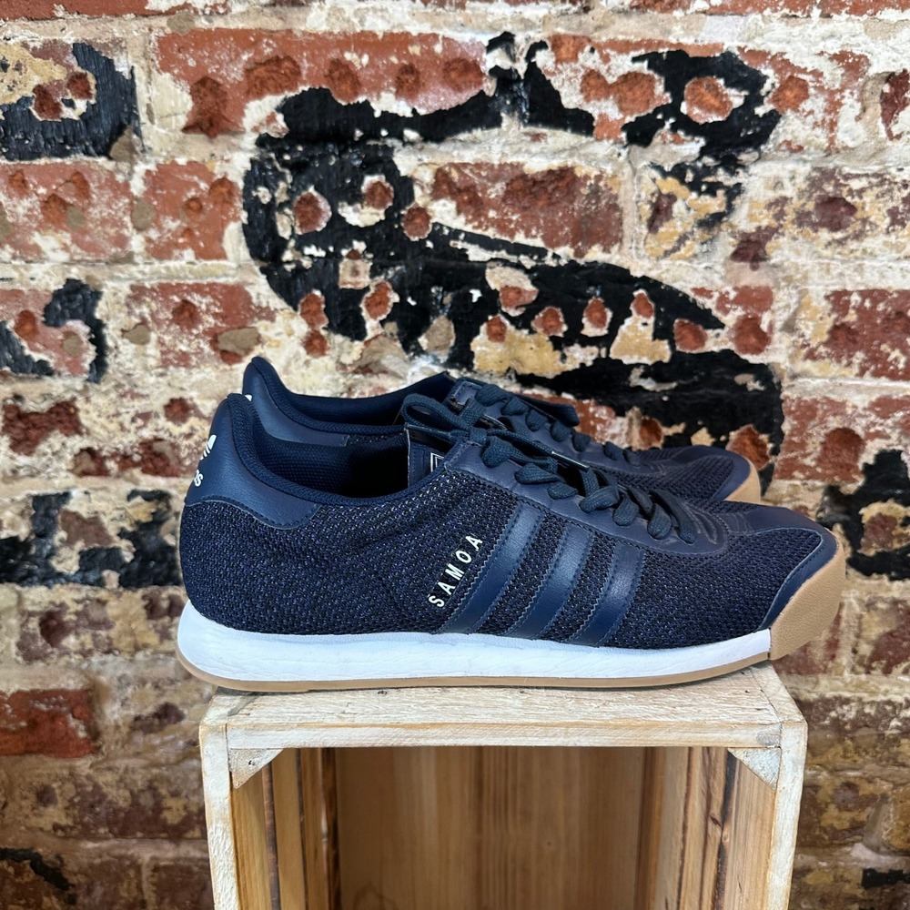 Adidas Samoa Navy Blue Mesh Gum Sole Sneakers BW1569 Mens 11